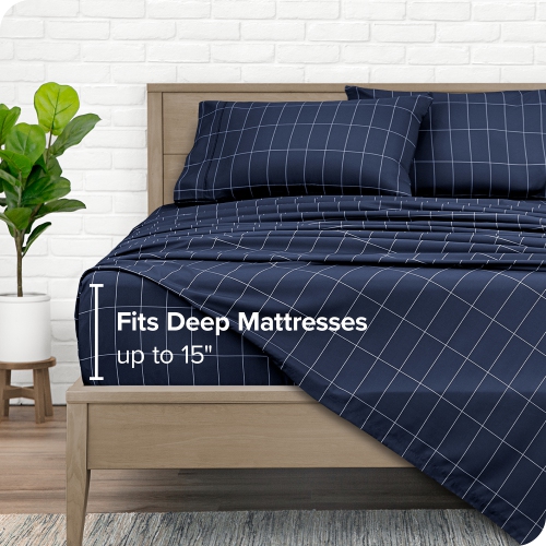 Bare Home Sheet Set - Premium 1800 Ultra-Soft Microfiber - Double Brushed - Hypoallergenic - Wrinkle Resistant