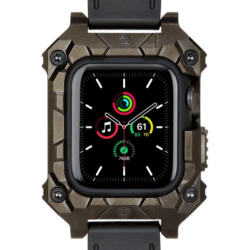 Rowe Tactical - Rowe Shield Apple Watch Case for Series 7/8, Size 45mm with ISOFrane Band - CNC Machined 6061 Aluminum, PVD Black