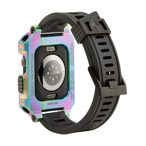 Rowe Tactical - Rowe Shield Apple Watch Case for Series 7/8, Size 45mm with ISOFrane Band - CNC Machined 6061 Aluminum, PVD Chameleon Iridescent