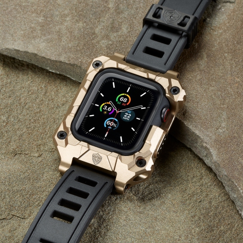 Rowe Tactical - Rowe Shield Apple Watch Case for Series 7/8, Size 45mm with ISOFrane Band - CNC Machined 6061 Aluminum, PVD Flat Dark Earth