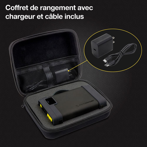 Mini chargeur portatif PowerCube de 32 000 mAh à 4 prises de Scosche