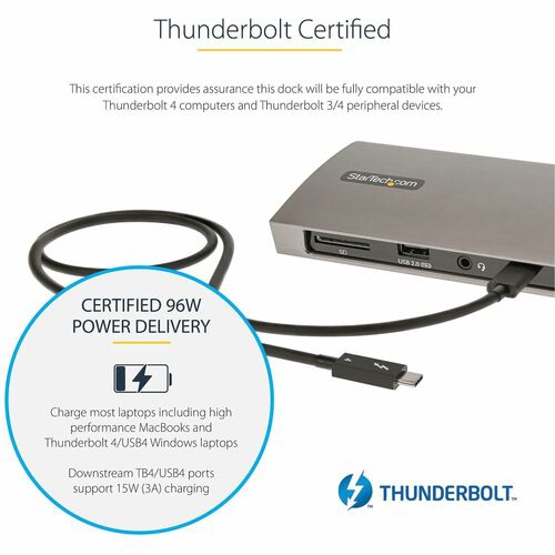 StarTech Thunderbolt 4 Dock 96W - Gray -