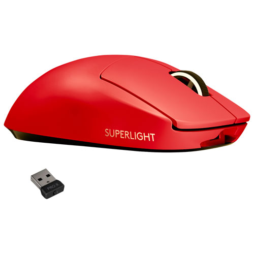 Logitech G Pro X Superlight 25600 DPI Wireless HERO Optical Gaming Mouse -  Red - Only at Best Buy