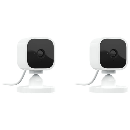 Open Box - Blink Mini Wi-Fi Indoor 1080p IP Camera - 2 Pack - White