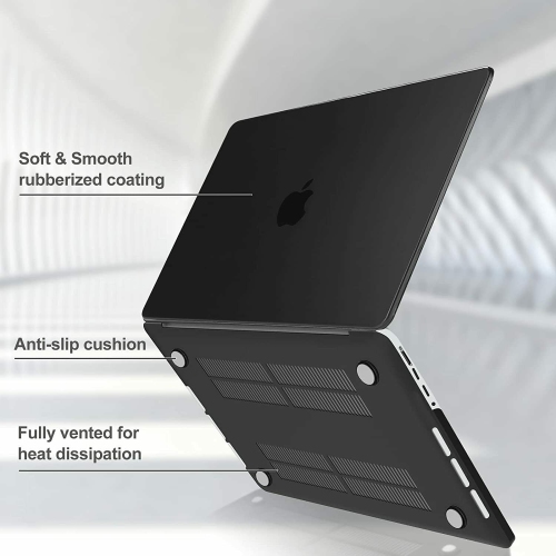 For MacBook Pro 14" 2021 [Matte Black] Hard Case&Keyboard Cover&Screen Protector