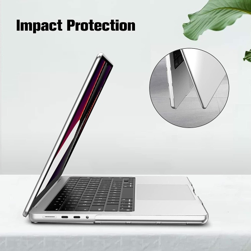 Pour MacBook Pro de 14 po A2442 M1 2021, étui transparent, étui-clavier et protecteur d’écran