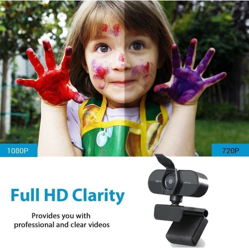 Webcam - Full 1080p 30fps HD Camera with Autofocus & Stereo Microphones CA
