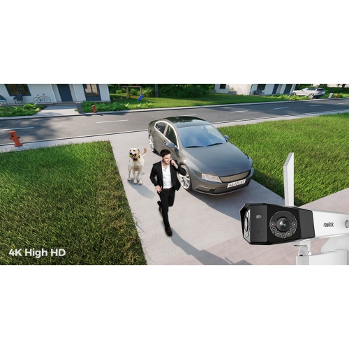 Reolink Dual-Lens 180° Security Camera, 4K Ultra HD, 5GHz/2.4GHz WiFi, Person/Vehicle Detection, Color Night Vision, Two-Way Audio