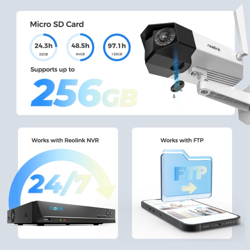 Reolink Dual-Lens 180° Security Camera, 4K Ultra HD, 5GHz/2.4GHz WiFi, Person/Vehicle Detection, Color Night Vision, Two-Way Audio