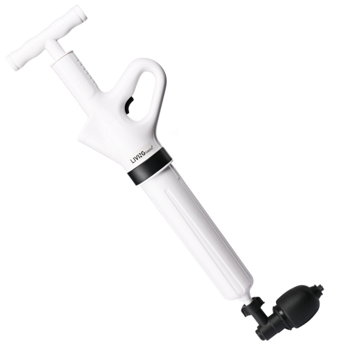 Double Handle Design High Pressure Air Pump Plunger with four heads For Bathroom, Toilet, Floor Drain, Sink, Clogged Pipe - LVINGbasics