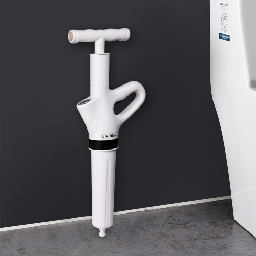 Double Handle Design High Pressure Air Pump Plunger with four heads For Bathroom, Toilet, Floor Drain, Sink, Clogged Pipe - LVINGbasics