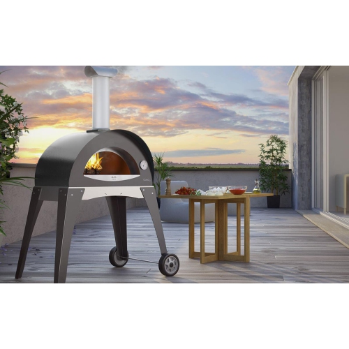 Alfa CIAO four à pizza au bois avec base, gris - FXCM-LGRI
