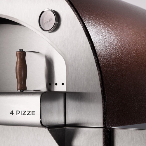 Alfa 4 PIZZE Copper Countertop Wood Fired Pizza Oven with Stand - FX4PIZ-LRAM