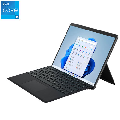 Tablette 13 po 256 Go Windows 11 Surface Pro 8 de Microsoft avec processeur Core i5-1135G7 d'Intel et clavier - Graphite