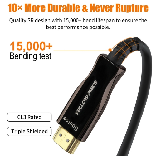Ultra High Speed HDMI 2.1 Cable 8K, 4K 120Hz, 48Gbps, Fiber Optic, CL3 Rated CA
