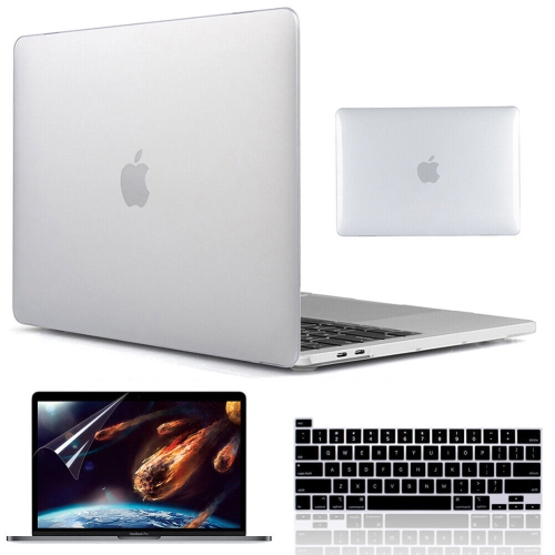 Slim Clear Plastic Shell&Keyboard Cover&HD Film for MacBook Pro 15" A1990/ A1707