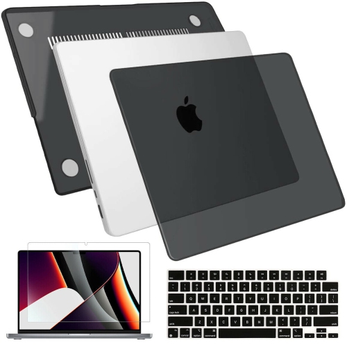 YELLOW-PRICE  for 2021 Macbook Pro 16" A2485 M1 Pro See Through Hard Shell Case, Matte In Black
