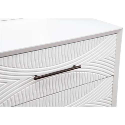 Alpine Furniture Tranquility 2 Drawer Wood Nightstand in White