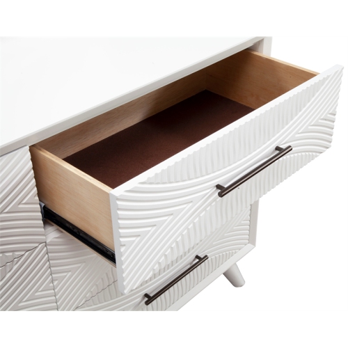 Alpine Furniture Tranquility 2 Drawer Wood Nightstand in White