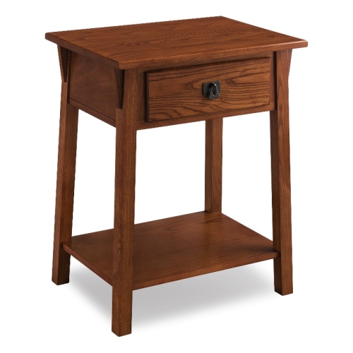 Leick Favorite Finds 1 Drawer Solid Wood Nightstand in Russet Brown