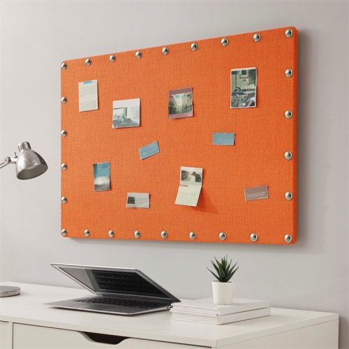 Babillard de bureau en toile de jute Linon, orange