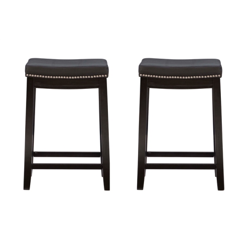 Ensemble de 2 tabourets de comptoir en bois Claridge de Linon, noir