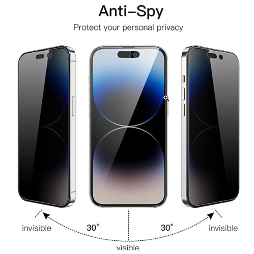 Ultra Privacy Screen Protector for iPhone 14 Pro Max 6.7 inch, Tempered Glass Film