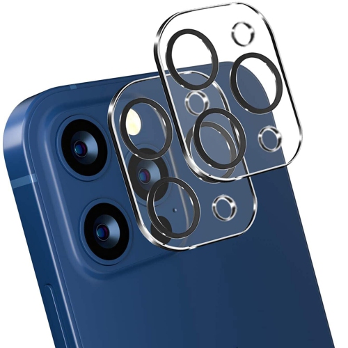 Mini étui antichoc iPhone 12, verre anti-lumière bleue et lentille d’appareil photo