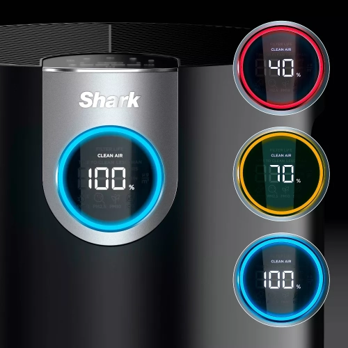 Shark Air Purifier Max With True Nanoseal Hepa, Cleansense Iq, Odor Lock, Cleans Up To 1200 Sq. Ft, Charcoal Gray, Hp202