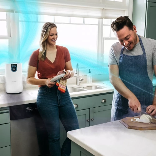 Shark HP201 Purificateur d'air Max avec véritable HEPA, protection antimicrobienne microbienne en blanc - HP201_white