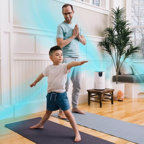 Shark HP201 Purificateur d'air Max avec véritable HEPA, protection antimicrobienne microbienne en blanc - HP201_white