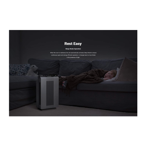 Purificateur d'air PlasmaWave de Winix avec filtre HEPA véritable, réduisant les odeurs, filtre au charbon en matériau solide, gris