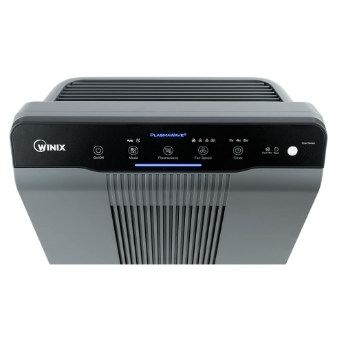 Purificateur d'air PlasmaWave de Winix avec filtre HEPA véritable, réduisant les odeurs, filtre au charbon en matériau solide, gris