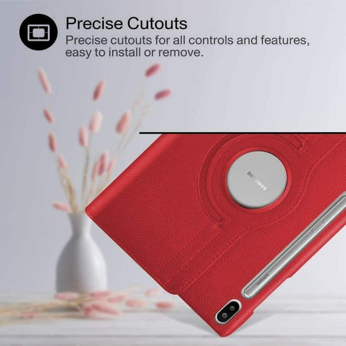 Étui pivotant à 360° pour Samsung Galaxy Tab S8 Plus 12.4&nbsp;po 2022 Support de visionnement à angles multiples, revêtement en cuir PU,
