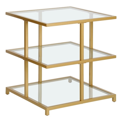HENN&HART  22" Side Table In Gold