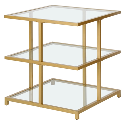 Henn&Hart 22" Gold Side Table