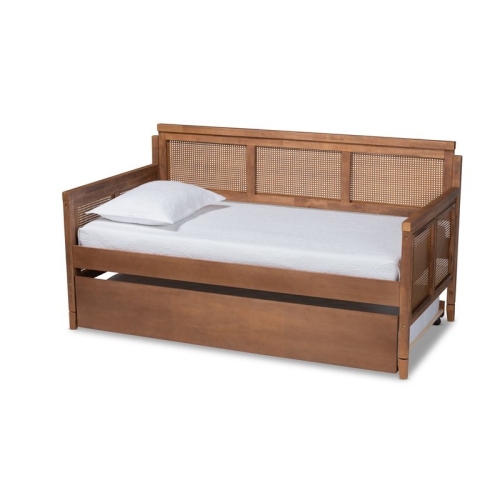 BOWERY HILL  Ash Finished Wood Daybed With Trundle In Brown