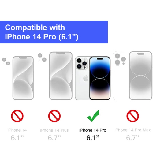 Crystal Clear Slim Protective Case for iPhone 14 Pro [Shockproof, Transparent, Anti Scratch, Anti Yellowing]