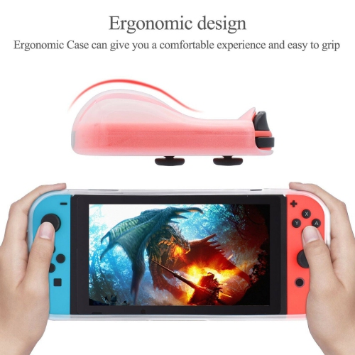 Nintendo Switch Lite Protective Accessories-Clear TPU Case+Tempered Glass+6xCaps