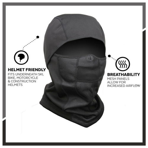 Balaclava Ski Mask + Ski Gloves for Skiing, Snowboarding & Motorcycle Riding CA