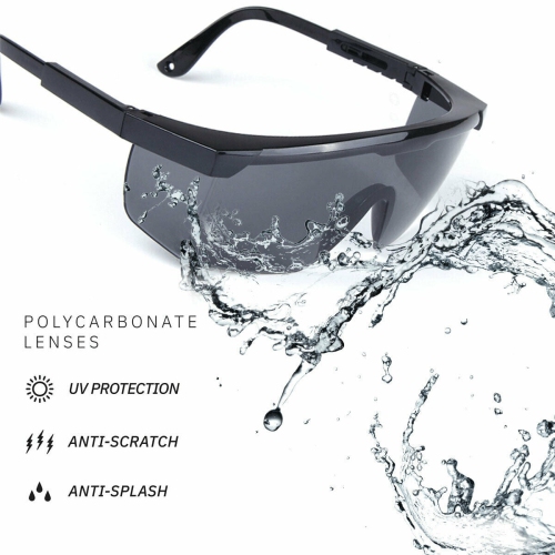 Lunettes de sécurité lunettes de protection réglables pour protection des yeux, cadre noir