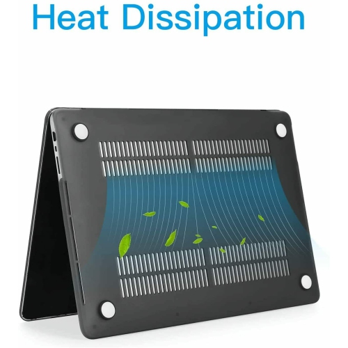 POUR MacBook Pro 14 po 16 po avec étui rigide entièrement aéré M1 Max, noir givré