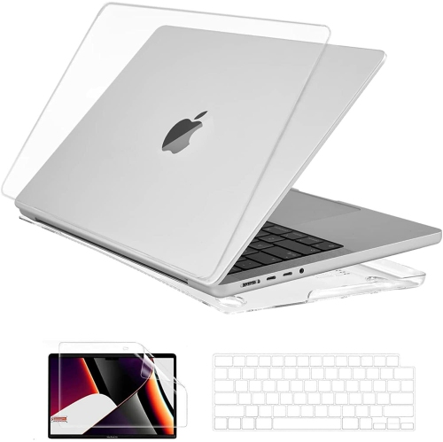 Coque rigide + couvre-base + protecteur d’écran HD pour MacBook Pro 14 po 16 po M1 Pro/Max 2021