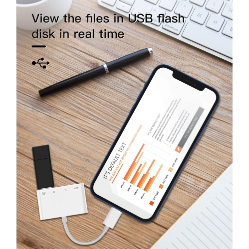 SD Card Reader for Iphone Dongle Lightning to USB Micro TF Charger Cable OTG Adapter Accessorie for Apple Camera Memory Mouse Keyboard Viewer Flash