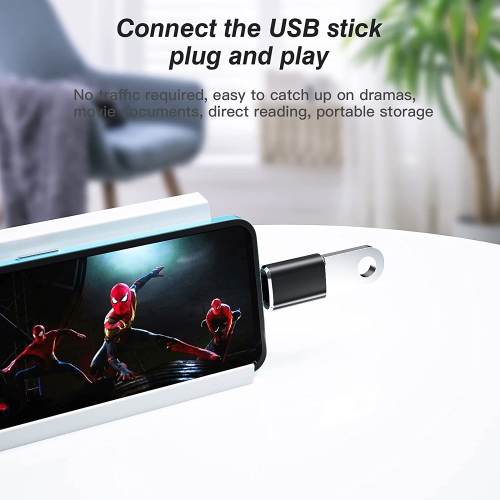 Lightning to USB iPhone OTG Adapter Dongle Camera Card Reader Flash Drive Mouse Keyboard MIDI Hub Data Sync Compatible with Apple 11 12 13 Pro Max