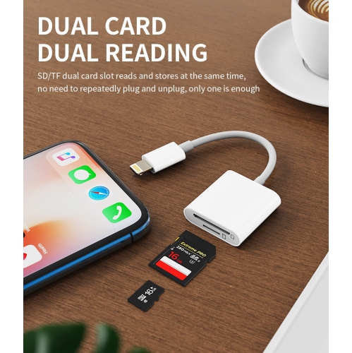 Micro SD Adapter TF Flash Card Reader Accessories for Iphone Lightning Adaptador Camera Memory Compact Photo Photography Viewer for Apple 13 12 11