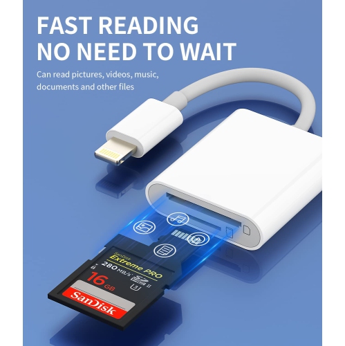 Micro SD Adapter TF Flash Card Reader Accessories for Iphone Lightning Adaptador Camera Memory Compact Photo Photography Viewer for Apple 13 12 11