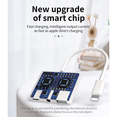 Lightning to 3.5mm Headphone Jack(3in1)USB Charger AUX Cable Dongle for Iphone Adapter Audio OTG for Apple 13 12 11 Pro Max Xr X 8 7plus Ipad Camera