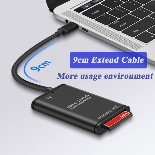 USB C SD Card Reader, High Speed 3.0 Type C Hub SD Card Reader Writer Micro SD TF Memory Card Reader OTG Adapter for PCs Android Smartphones/Tablets