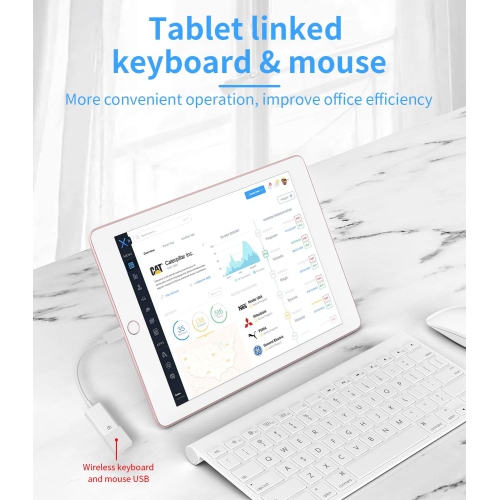 Adaptateur OTG de iPhone; Câble Lightning mâle à USB femelle pour lecteur de carte iPad Air d’Apple; lecteur de disque U; clé USB; Souris;